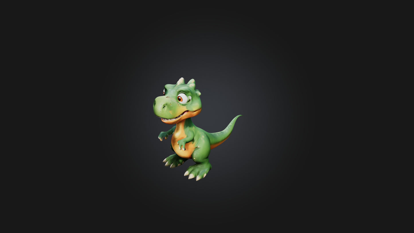 Cartoon Dinosaur 3D model