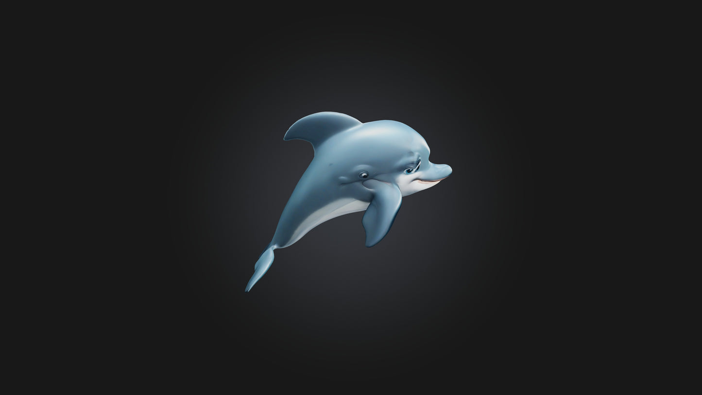 Cartoon Dolphin 3D model
