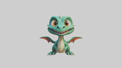 3D model Cartoon Dragon 1 VR / AR / low-poly