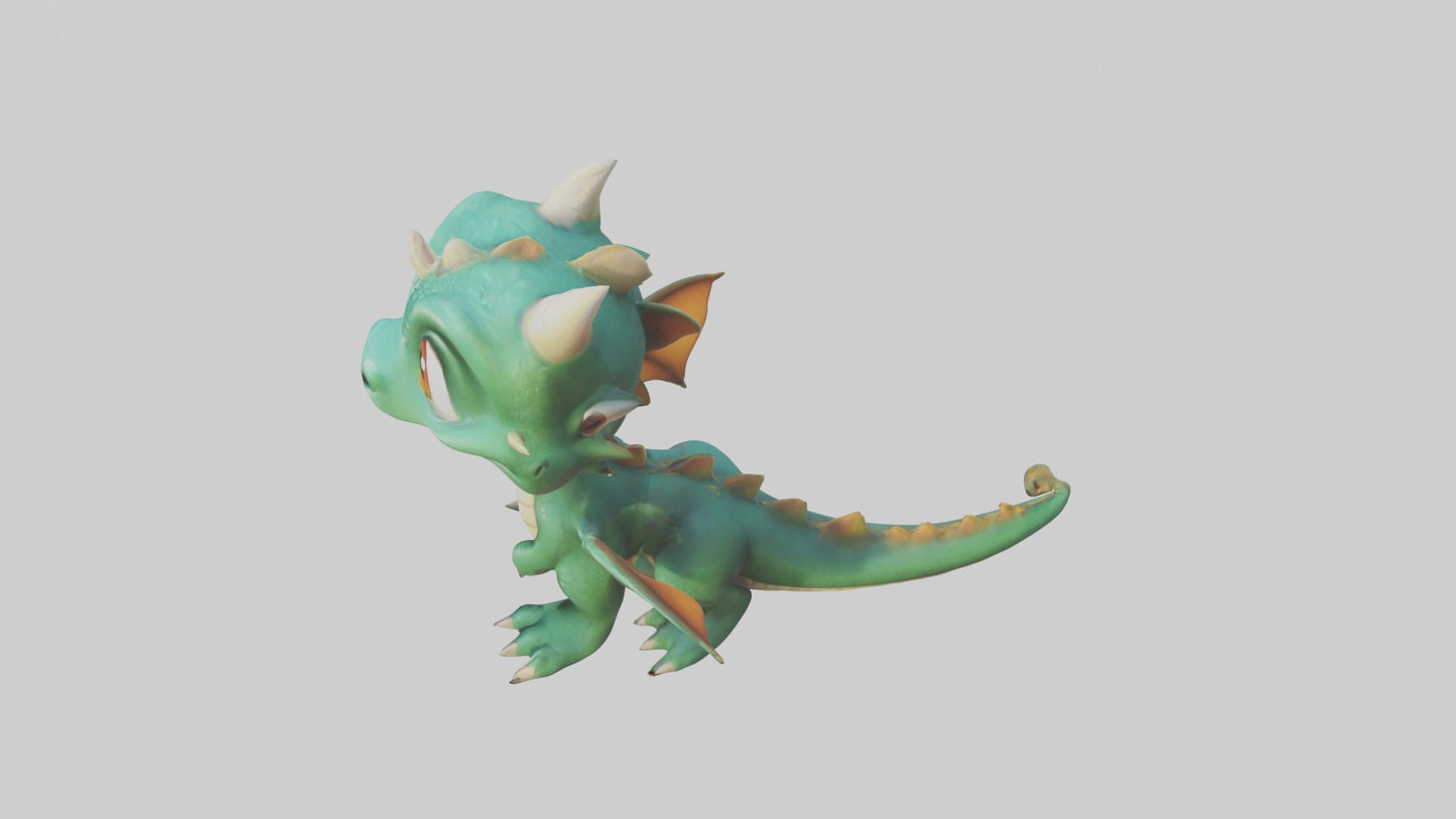 3D model Cartoon Dragon 1 VR / AR / low-poly