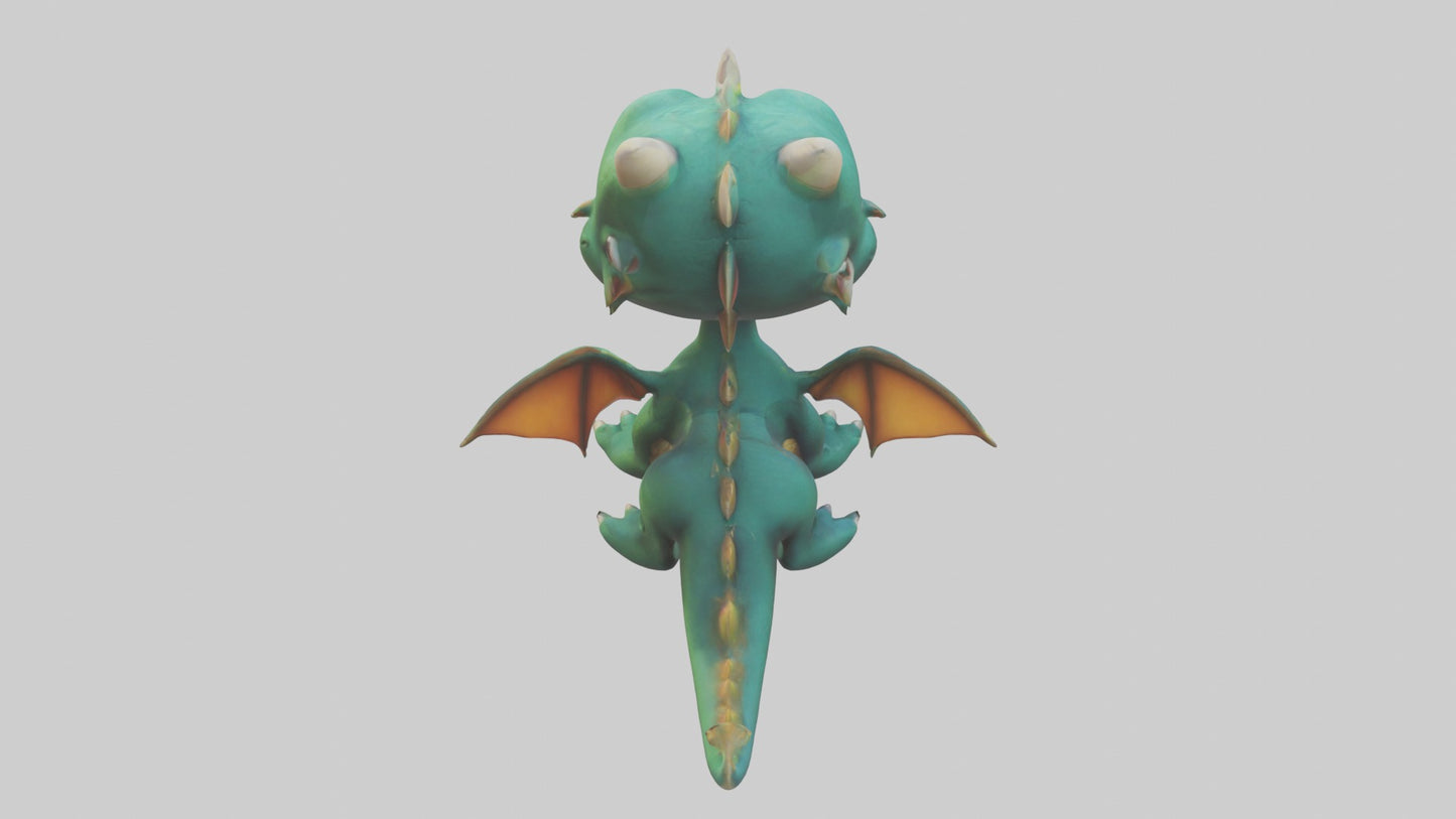 3D model Cartoon Dragon 1 VR / AR / low-poly