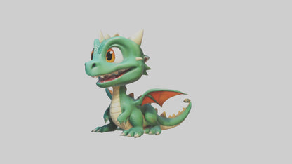 3D model Cartoon Dragon 1 VR / AR / low-poly
