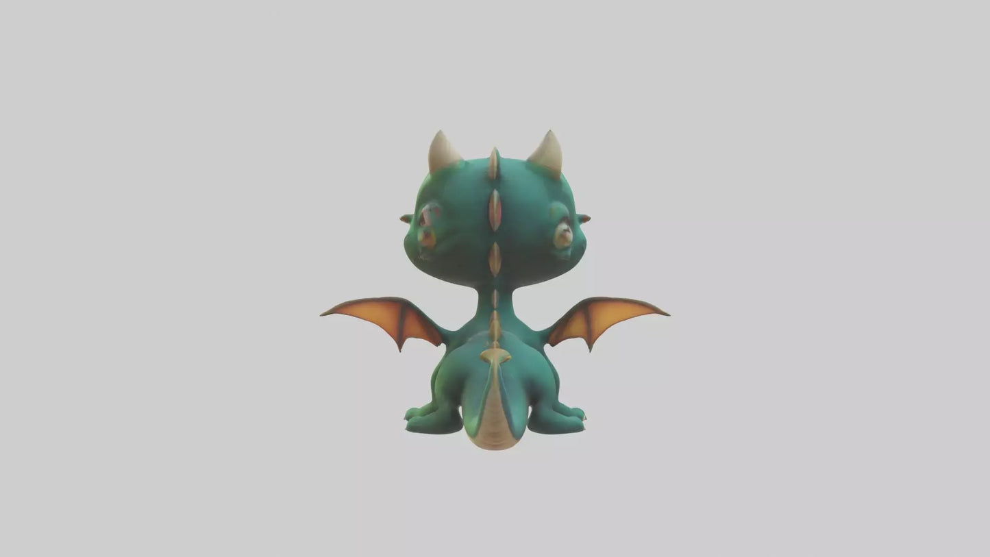 3D model Cartoon Dragon 1 VR / AR / low-poly