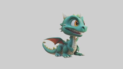 3D model Cartoon Dragon 1 VR / AR / low-poly