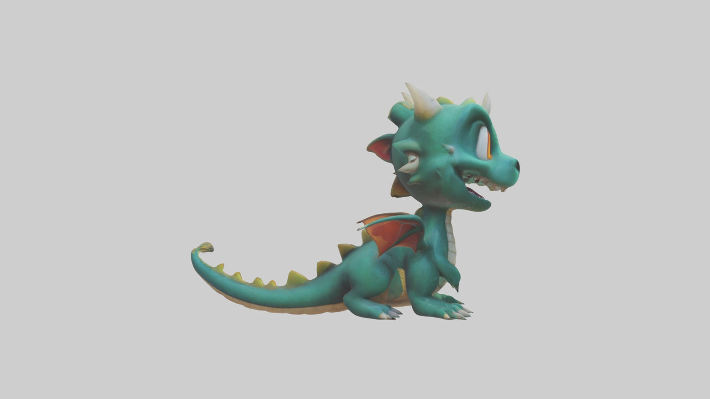 3D model Cartoon Dragon 1 VR / AR / low-poly