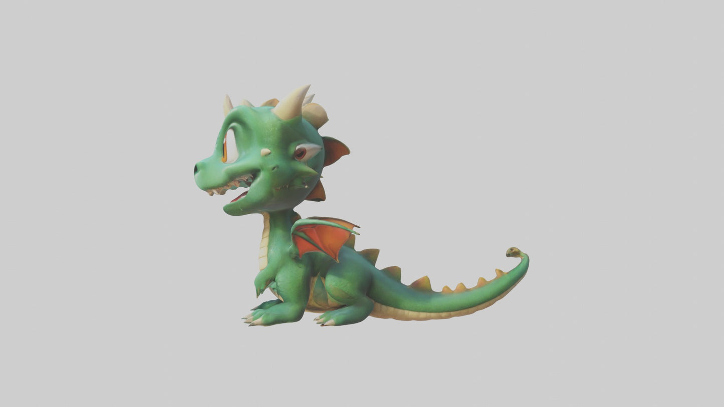 3D model Cartoon Dragon 1 VR / AR / low-poly