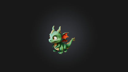 cartoon dragon 3D model