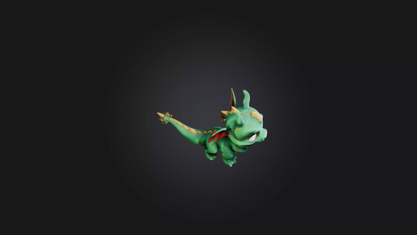 cartoon dragon 3D model