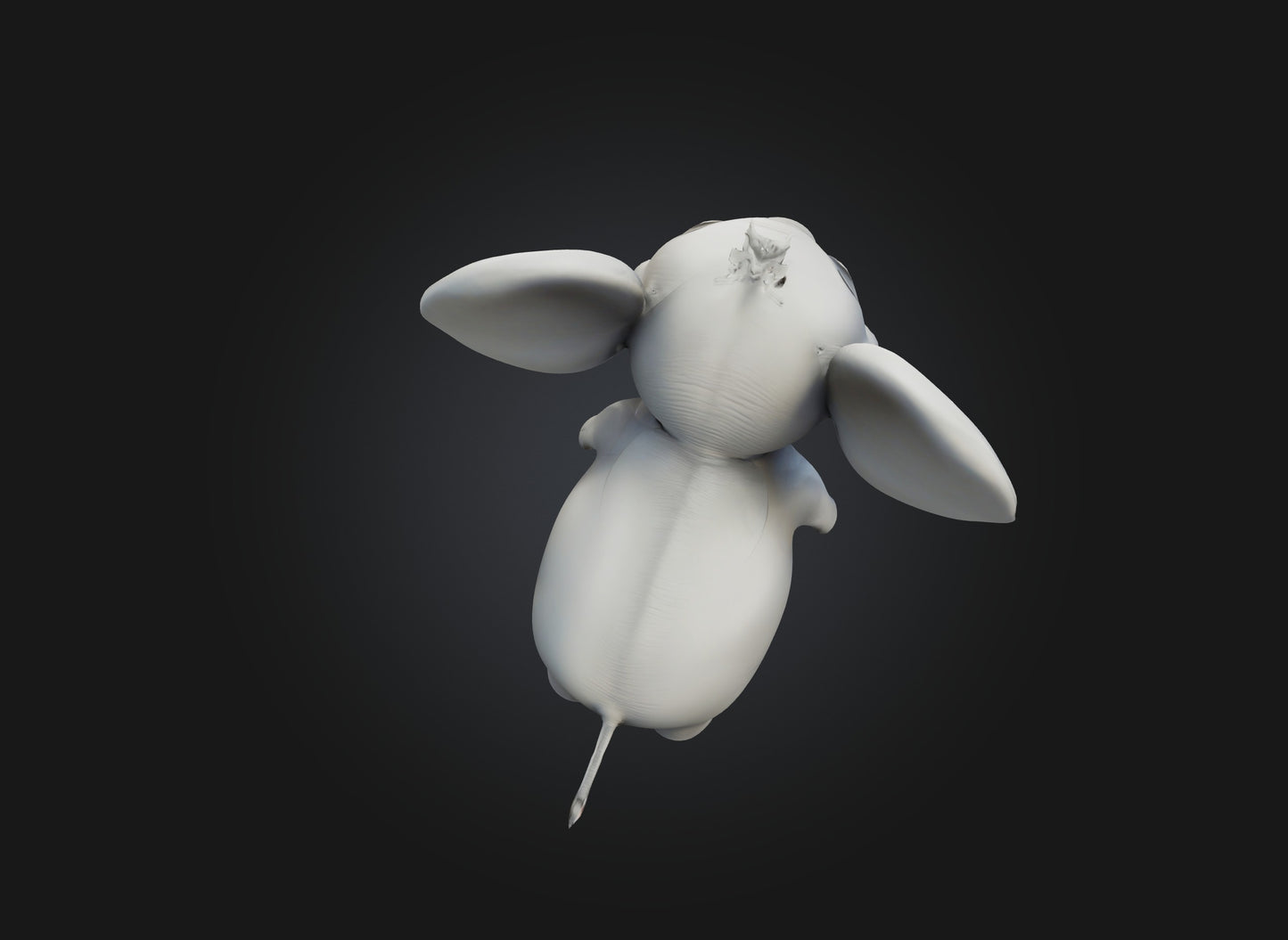3D model cartoon elephant VR / AR / low-poly