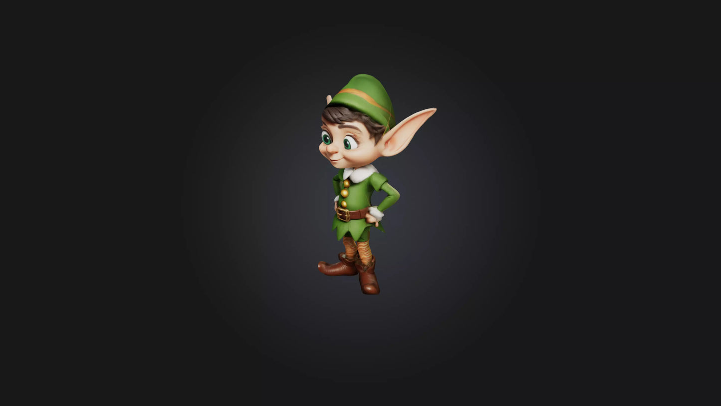 Cartoon Elf 3D model
