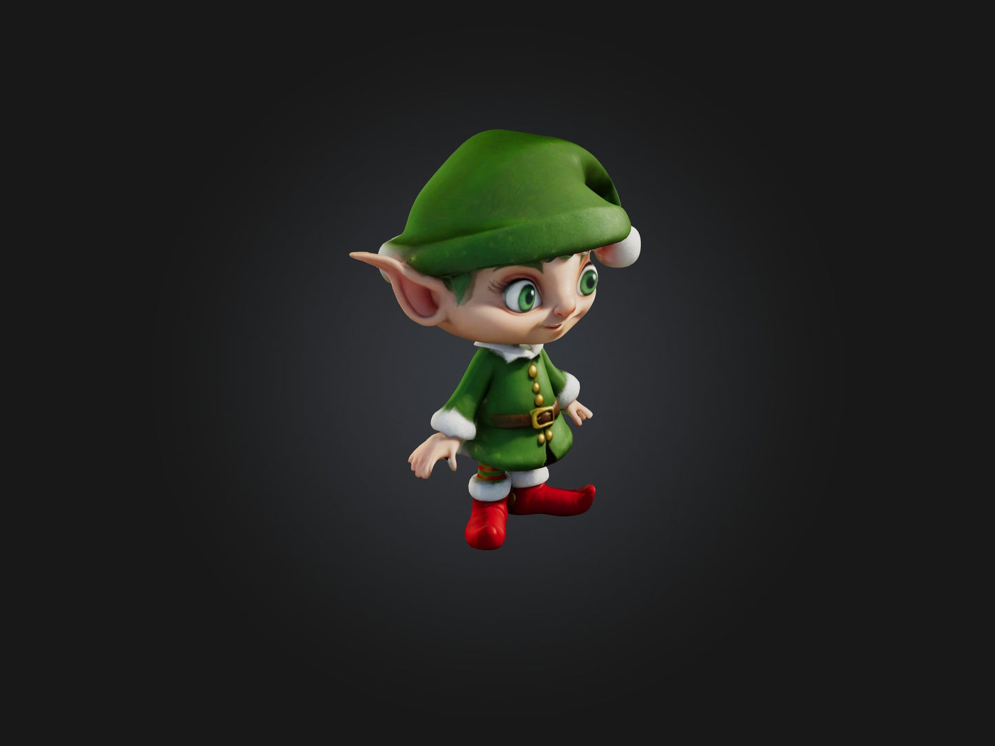 3D model Cartoon Elf VR / AR / low-poly