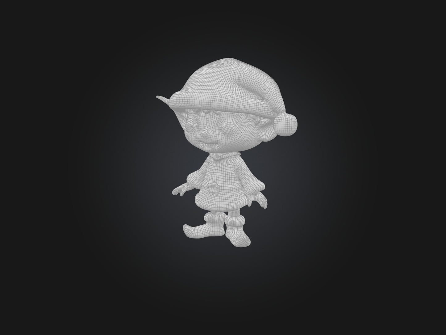 3D model Cartoon Elf VR / AR / low-poly