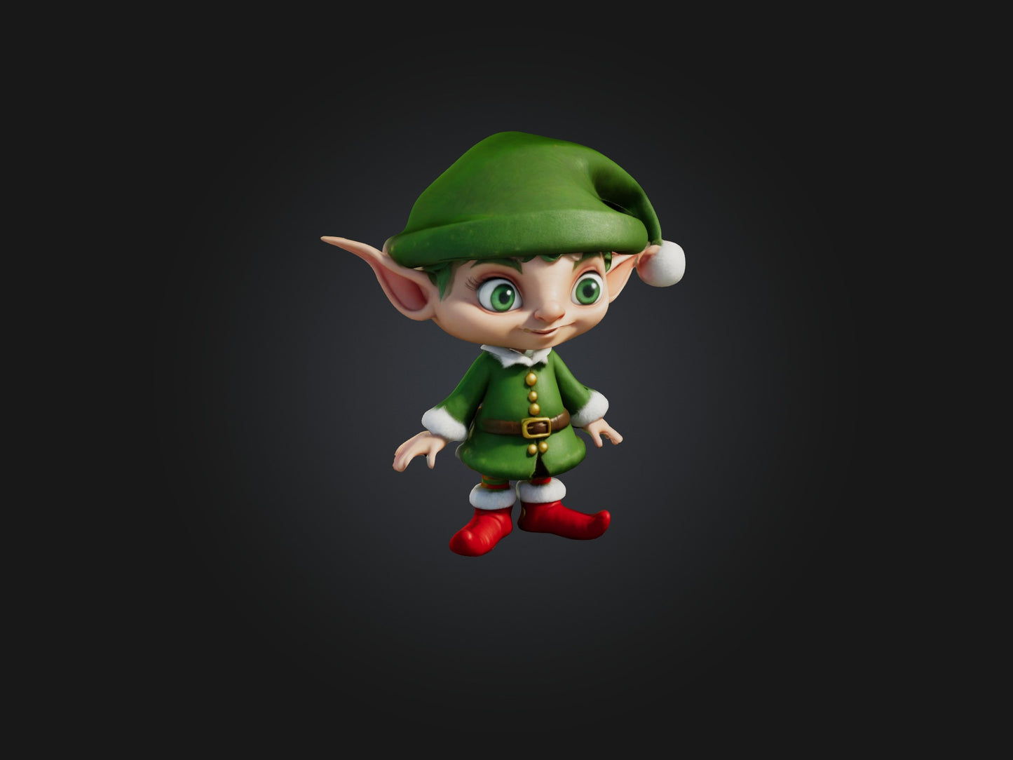 3D model Cartoon Elf VR / AR / low-poly