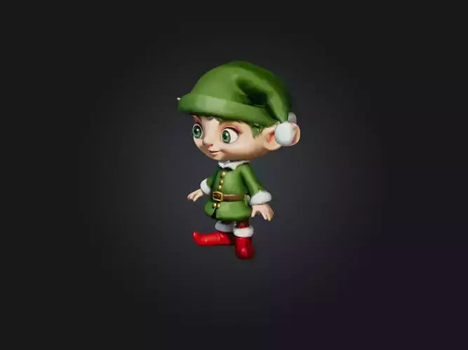 3D model Cartoon Elf VR / AR / low-poly