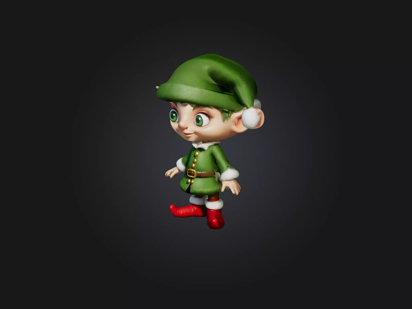 3D model Cartoon Elf VR / AR / low-poly