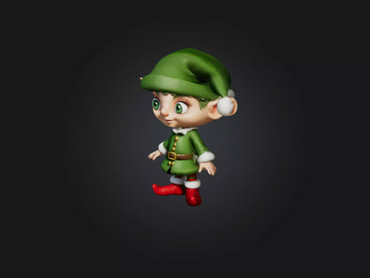 3D model Cartoon Elf VR / AR / low-poly