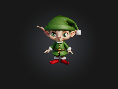 3D model Cartoon Elf VR / AR / low-poly