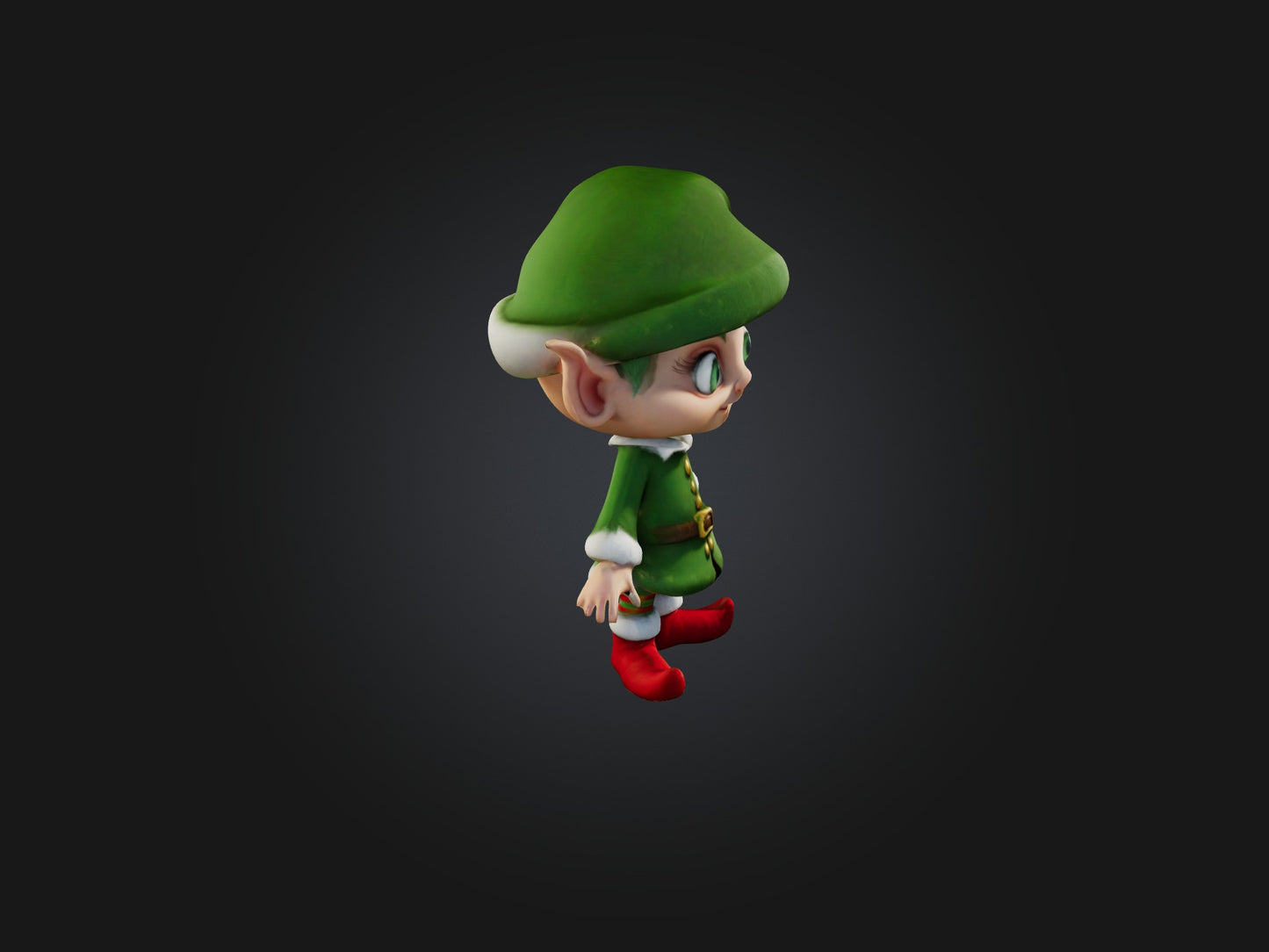 3D model Cartoon Elf VR / AR / low-poly