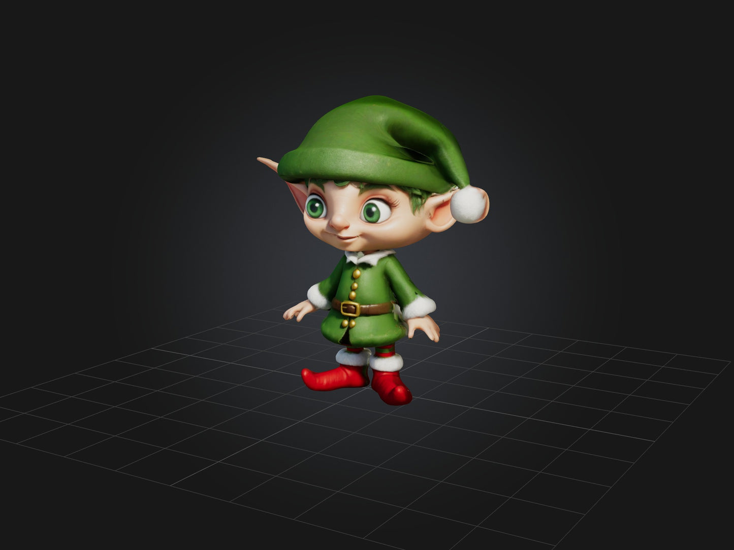 3D model Cartoon Elf VR / AR / low-poly