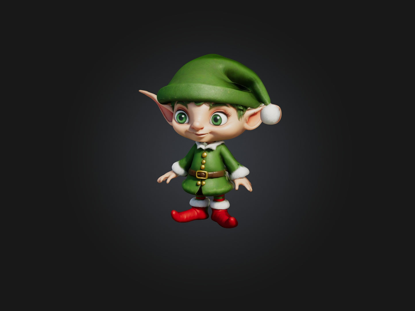 3D model Cartoon Elf VR / AR / low-poly