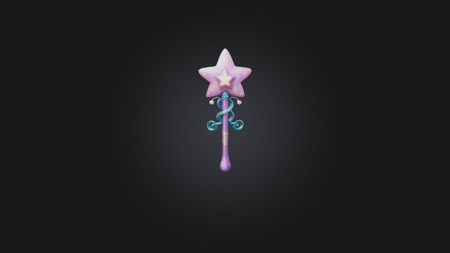 Cartoon Fairy Wand 3D model