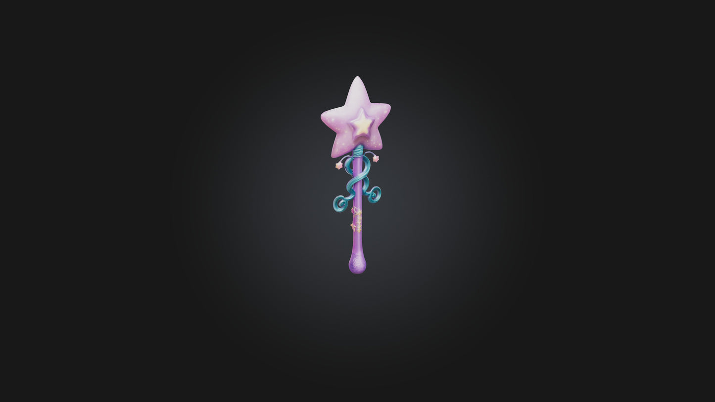 Cartoon Fairy Wand 3D model
