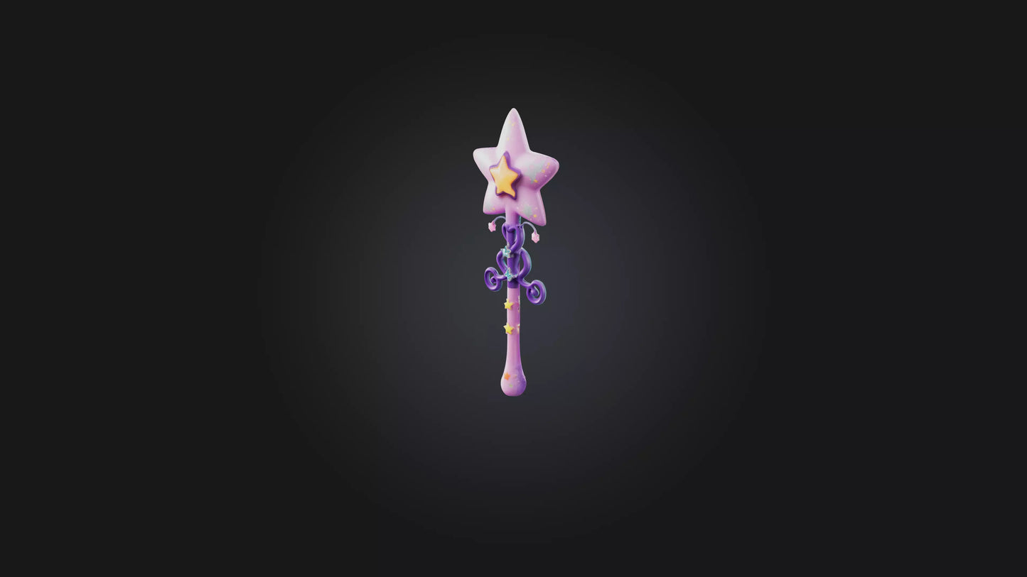 Cartoon Fairy Wand 3D model