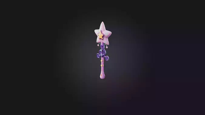 Cartoon Fairy Wand 3D model