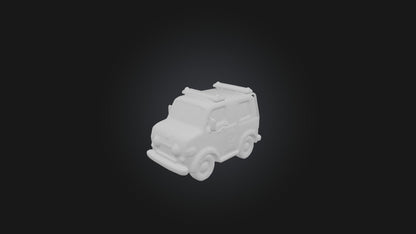 Cartoon Fire Engine 3D model