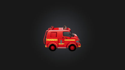 Cartoon Fire Engine 3D model
