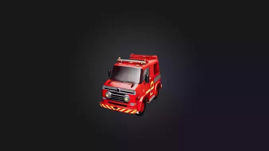 Cartoon Fire Engine 3D model