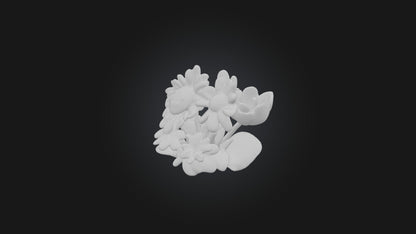 Cartoon Flowers 3D model