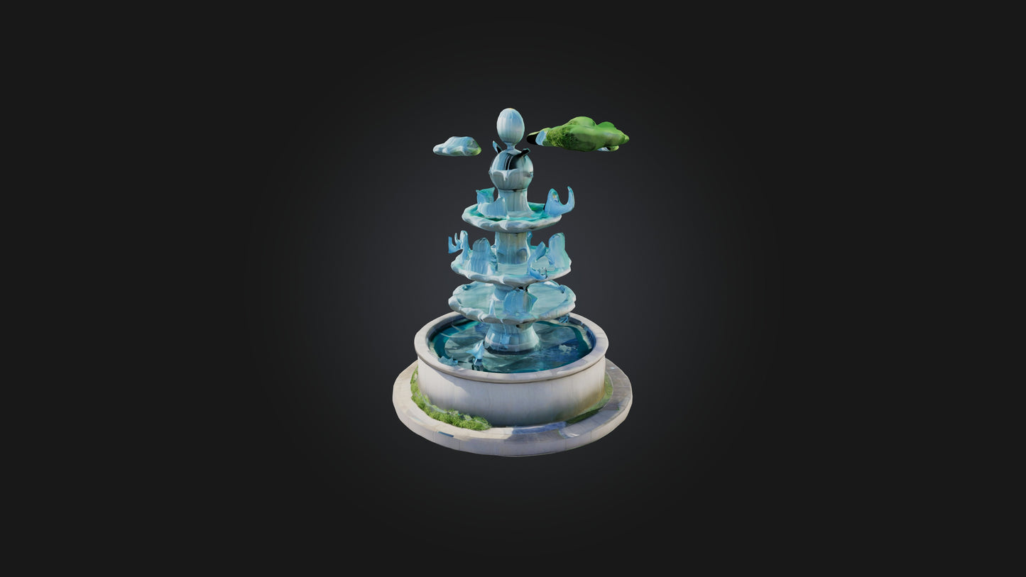 Cartoon Fountain 3D model