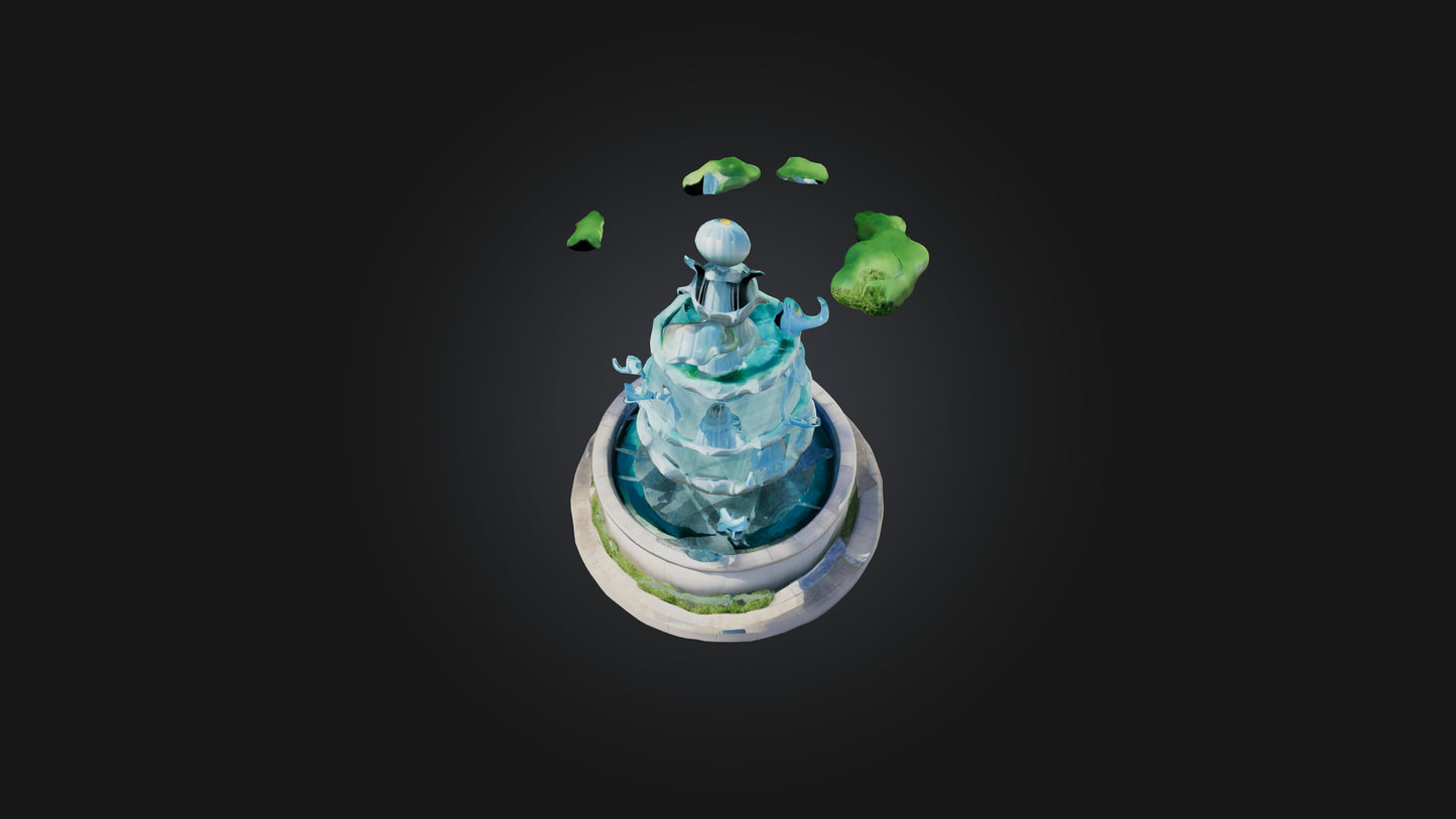 Cartoon Fountain 3D model