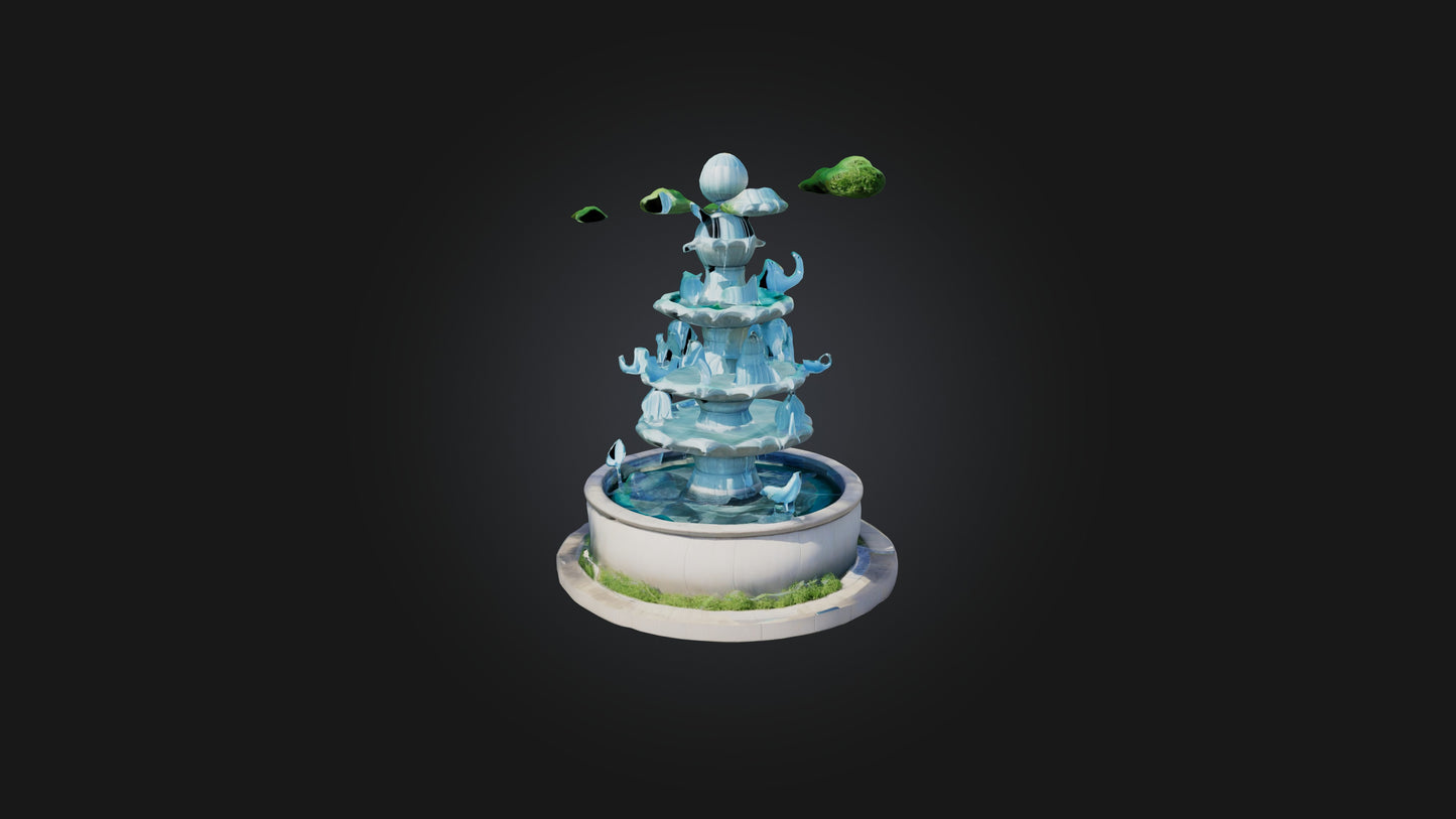 Cartoon Fountain 3D model