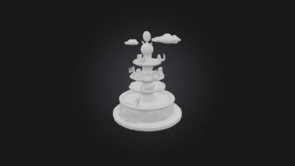 Cartoon Fountain 3D model
