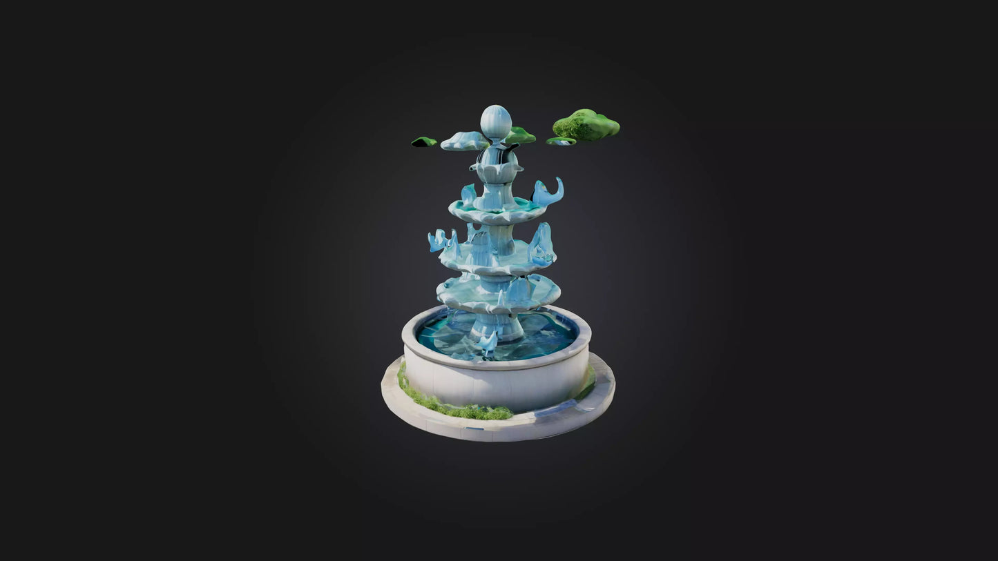 Cartoon Fountain 3D model
