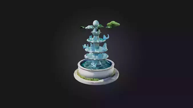 Cartoon Fountain 3D model