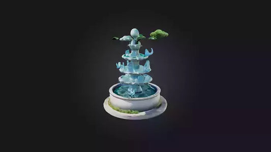 Cartoon Fountain 3D model