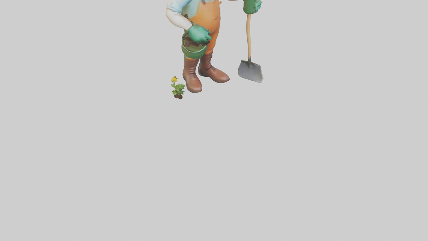 Cartoon Gardener model 3D model