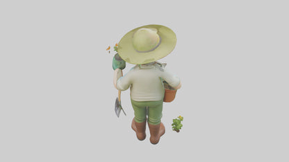 Cartoon Gardener model 3D model