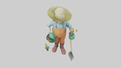 Cartoon Gardener model 3D model