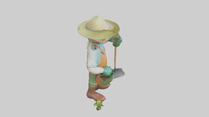 Cartoon Gardener model 3D model
