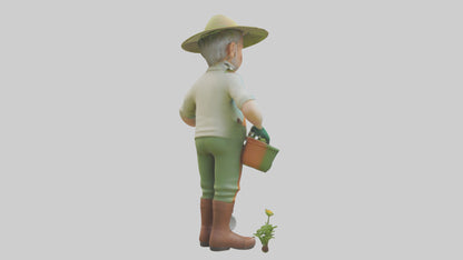 Cartoon Gardener model 3D model