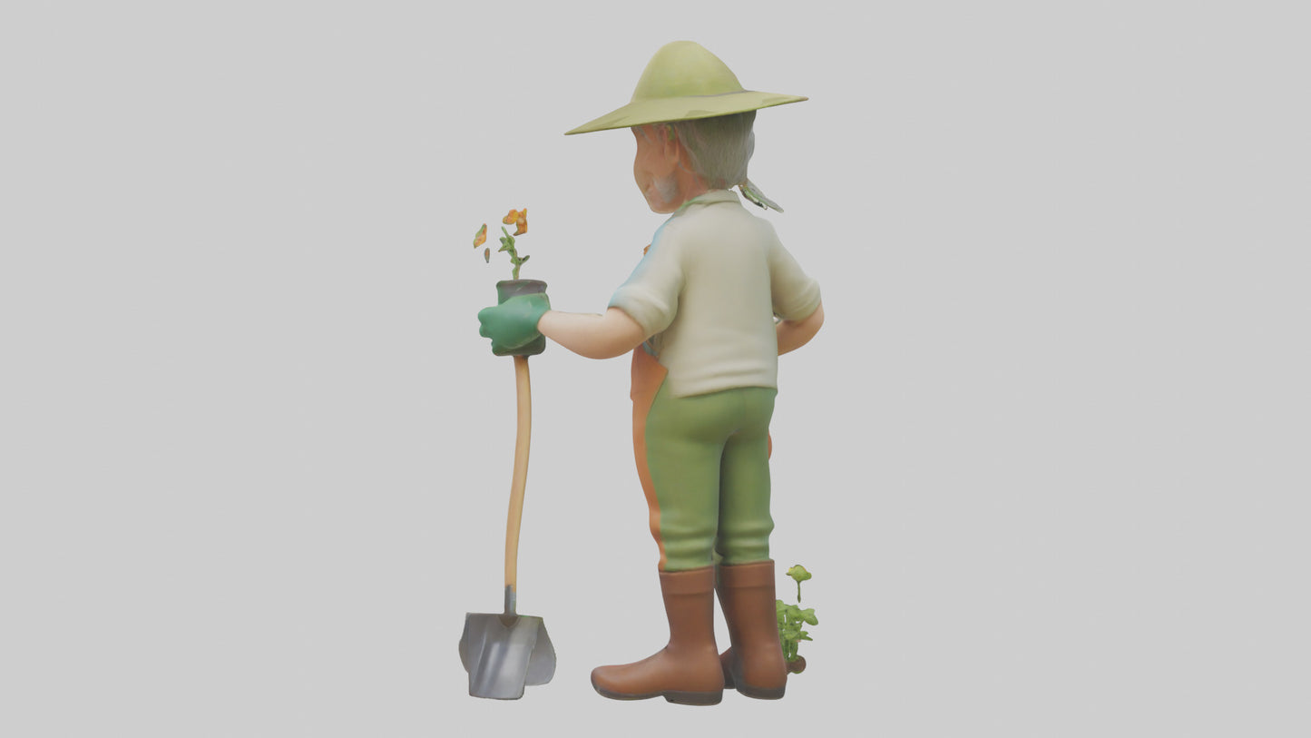 Cartoon Gardener model 3D model