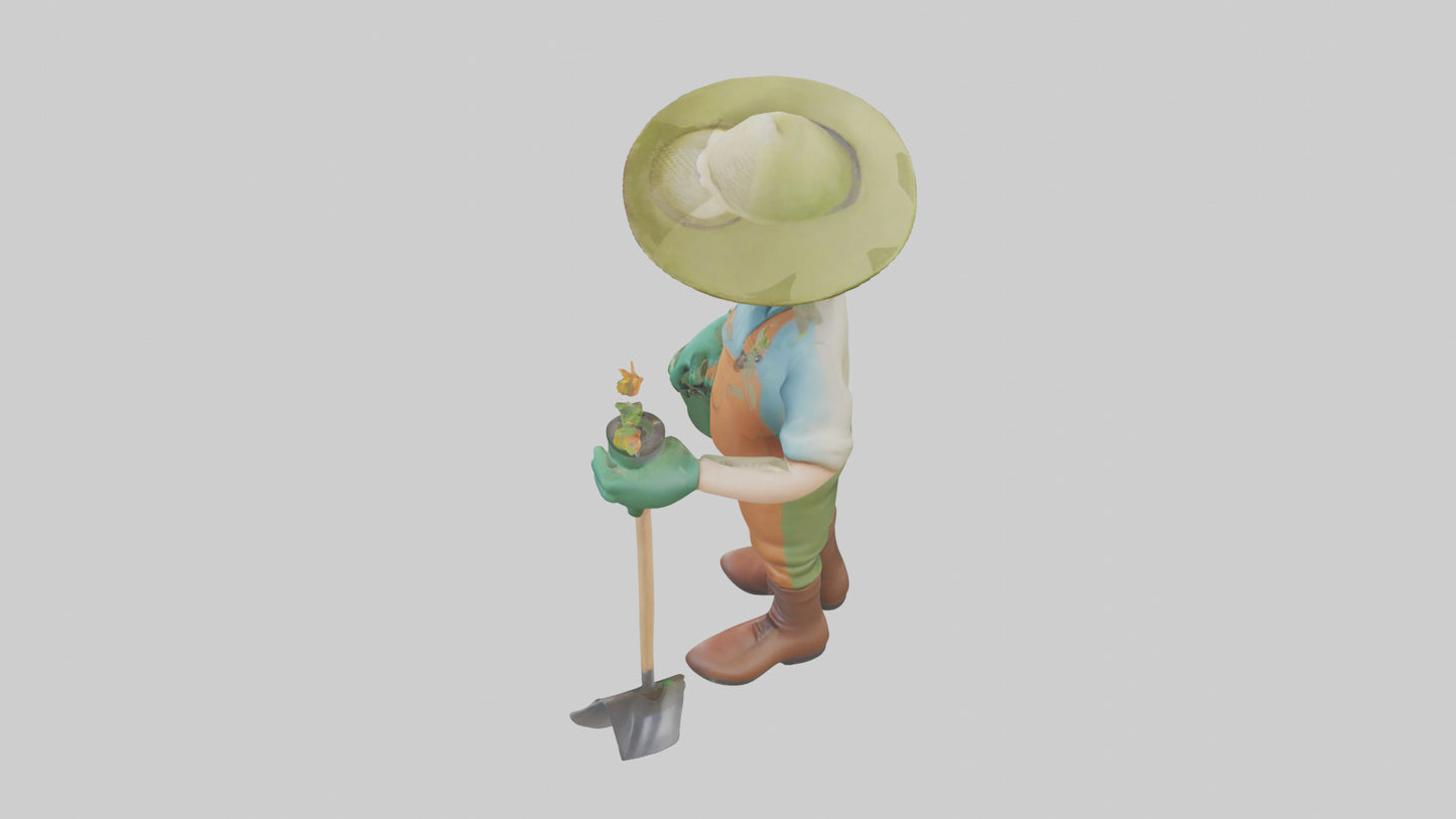 Cartoon Gardener model 3D model
