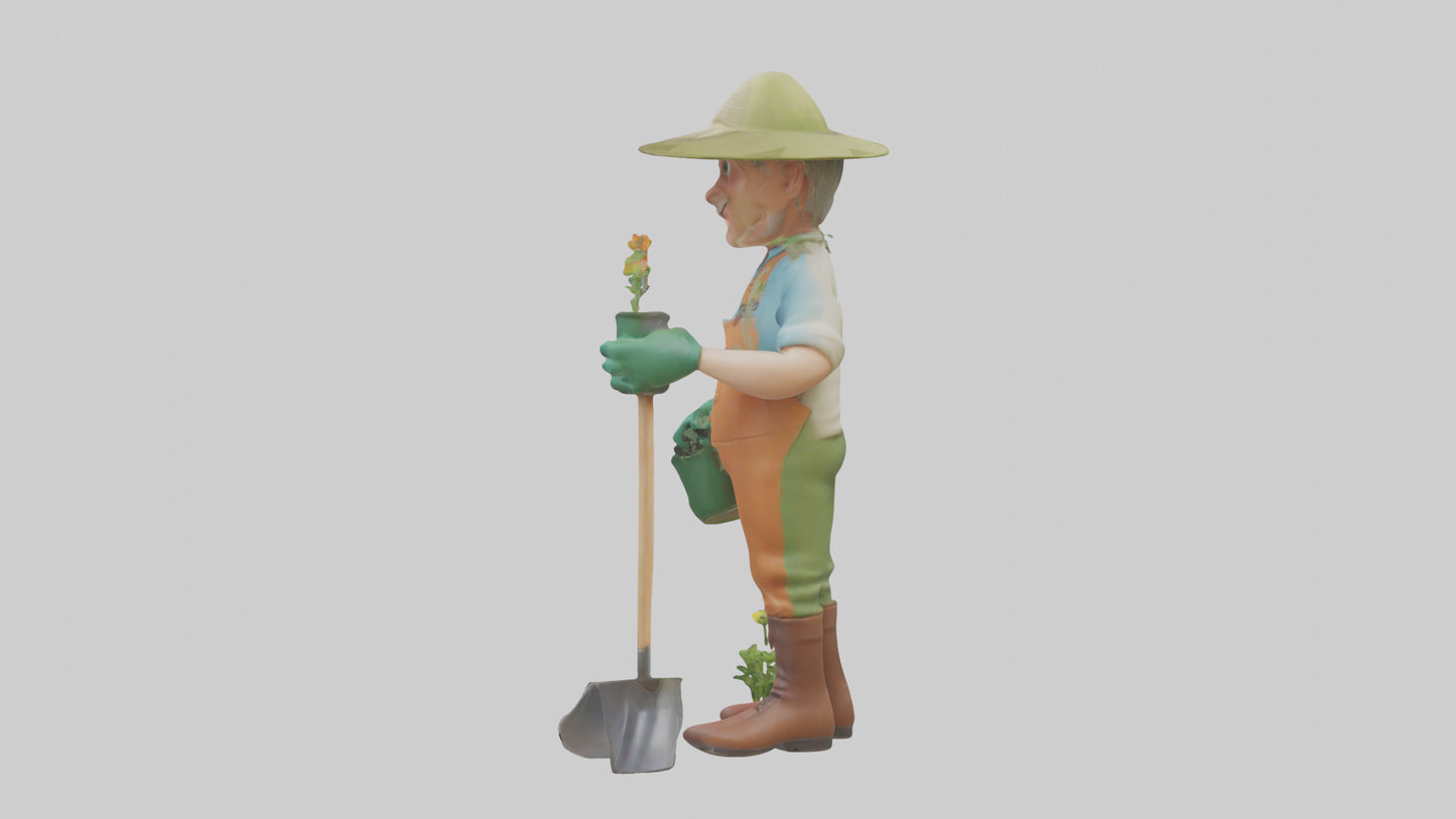 Cartoon Gardener model 3D model