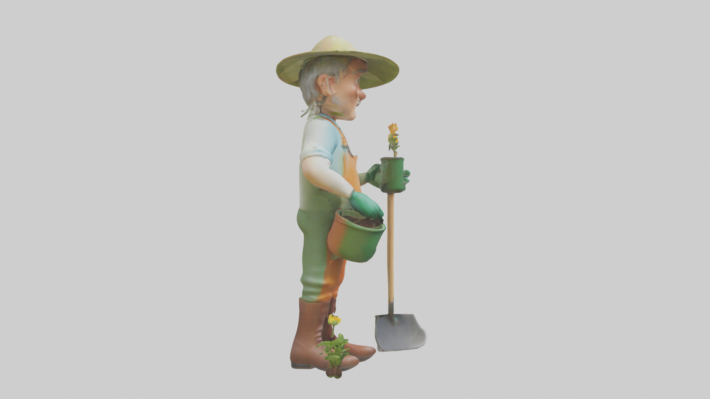 Cartoon Gardener model 3D model