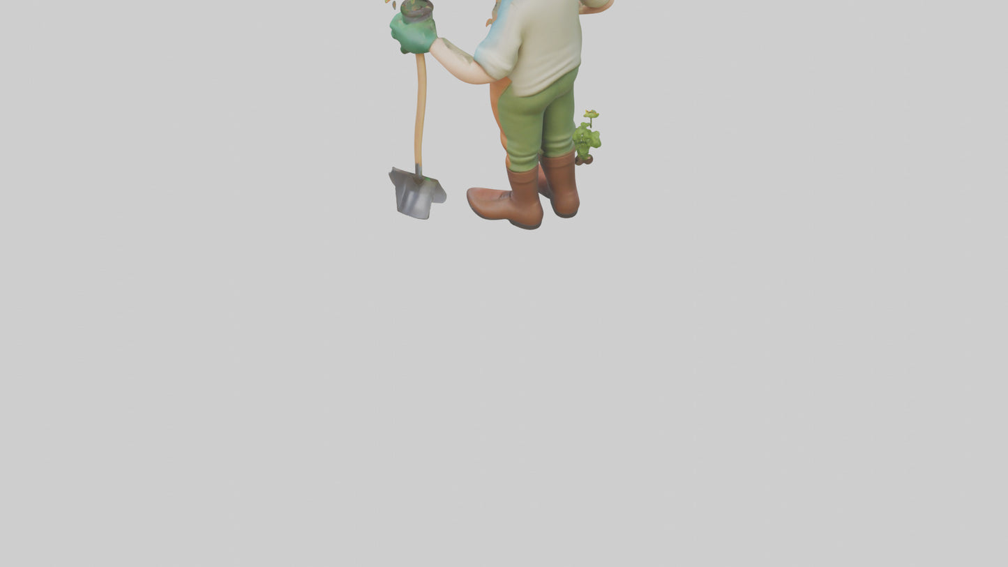 Cartoon Gardener model 3D model