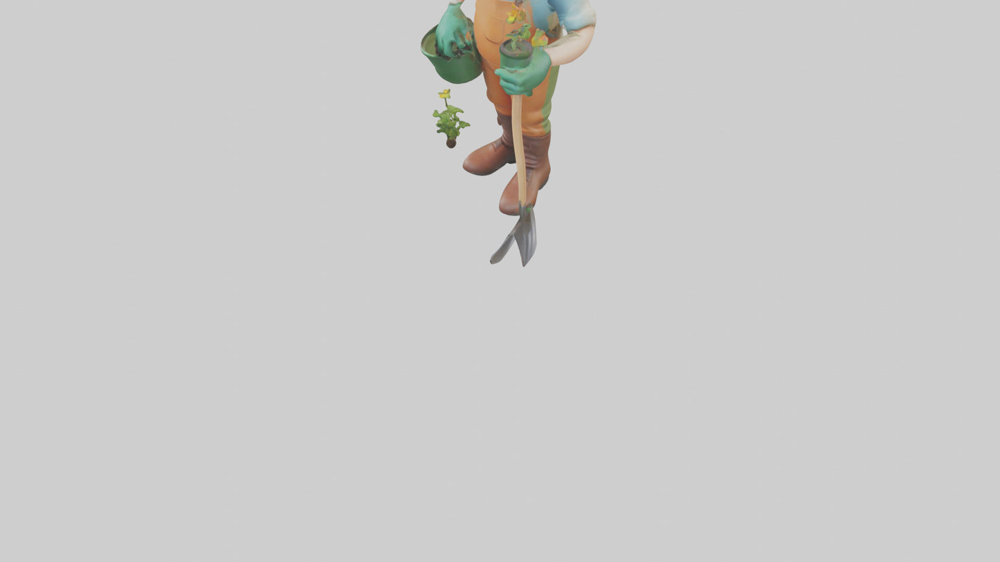 Cartoon Gardener model 3D model